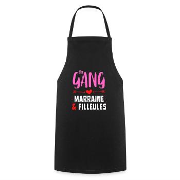 The Gang Marraine et Filleules - Tablier de cuisine - noir - Devant - AI Model Male 185 dark (185cm)