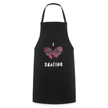 Skaterin Skateboarderin Skating Skater Skateboard - Kochschürze - Schwarz - Vorne - AI Model Male 185 dark (185cm)