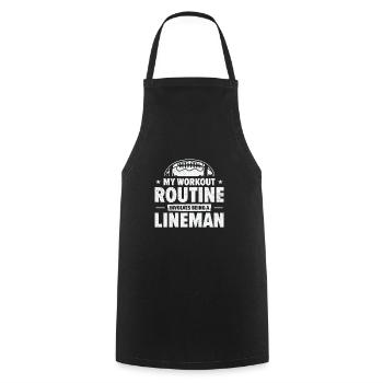 Football Lineman Leben Workout Routine Spieler - Kochschürze - Schwarz - Vorne - AI Model Male 185 dark (185cm)