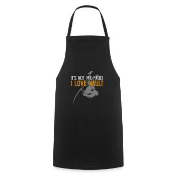It's Not My Fault I Love To Vault Pole Vaulting - Cooking Apron - black - Front - AI Model Male 185 dark (185cm)