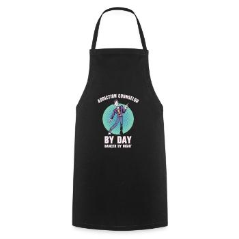 Addiction Counselor Dancing Addiction Counsel - Cooking Apron - black - Front - AI Model Male 185 dark (185cm)