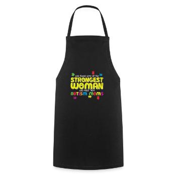 Autism Mom - Cooking Apron - black - Front - AI Model Male 185 dark (185cm)