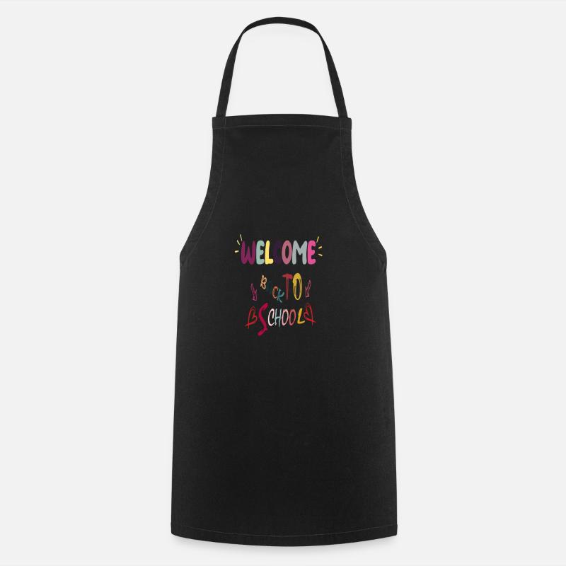 Happy Back to school - Tablier de cuisine - noir