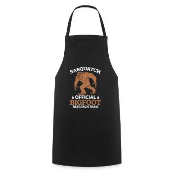 Équipe de recherche Sasquatch Bigfoot - Tablier de cuisine - noir - Devant - AI Model Male 185 dark (185cm)