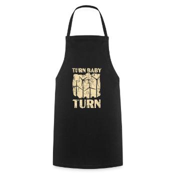 Turn Baby Turn Wind Renewable Energy Windmill - Cooking Apron - black - Front - AI Model Male 185 dark (185cm)