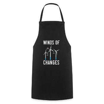 Winde des Wandels Erneuerbare Energien Windtech Windmühle - Kochschürze - Schwarz - Vorne - AI Model Male 185 dark (185cm)
