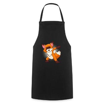 Dabbing Fuchs Kinder - Kochschürze - Schwarz - Vorne - AI Model Male 185 dark (185cm)