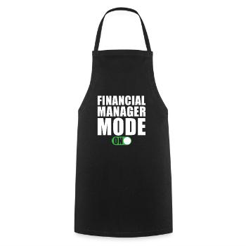Financial Manager Mode on - Cooking Apron - black - Front - AI Model Male 185 dark (185cm)