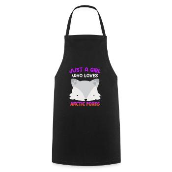 Just a girl who loves Foxes - Cooking Apron - black - Front - AI Model Male 185 dark (185cm)