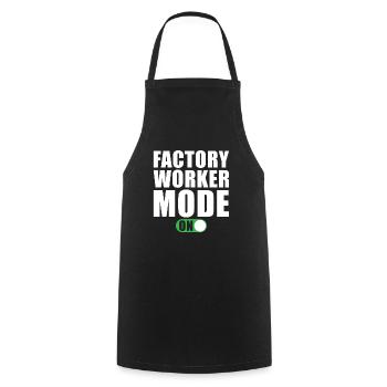 Fabrikarbeiter modus Ein - Kochschürze - Schwarz - Vorne - AI Model Male 185 dark (185cm)