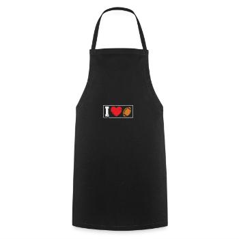 I Love Football Herz Kurzform Amerika Sport - Kochschürze - Schwarz - Vorne - AI Model Male 185 dark (185cm)
