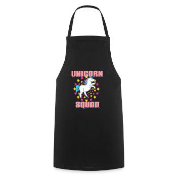 Retro Unicorn Squad Cute Awesome Designs Present - Cooking Apron - black - Front - AI Model Male 185 dark (185cm)