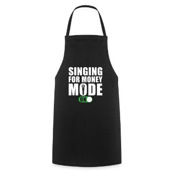 Chanteur Chantant Dire Chanter pour de l’argent Mode A - Tablier de cuisine - noir - Devant - AI Model Male 185 dark (185cm)