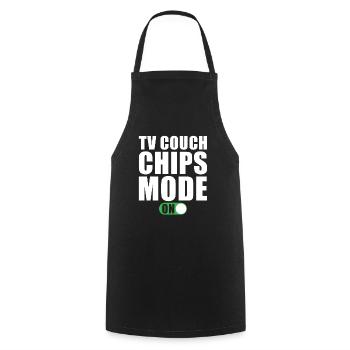 Tv Couch Chips Mode Activé - Tablier de cuisine - noir - Devant - AI Model Male 185 dark (185cm)