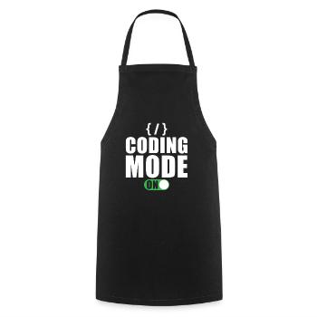 Coder Developer Programmer Gift - Cooking Apron - black - Front - AI Model Male 185 dark (185cm)