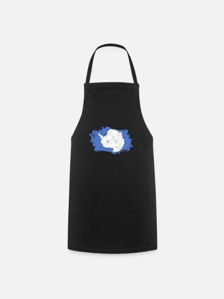 Antarctica Flag Grunge Antarctic Flag - Cooking Apron - black