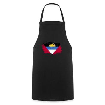 Antigua and Barbuda Flag - Cooking Apron - black - Front - AI Model Male 185 dark (185cm)