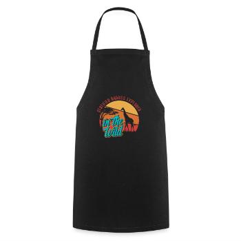 Safari Wildlife Certified Explorer In The Wild - Cooking Apron - black - Front - AI Model Male 185 dark (185cm)