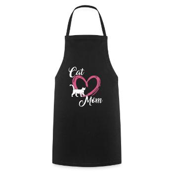Katzen Mama Motiv Frauen Geschenk Katzenhalter - Kochschürze - Schwarz - Vorne - AI Model Male 185 dark (185cm)