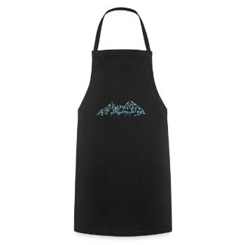 Montagnes Montagnes Sommet Alpiniste escalade - Tablier de cuisine - noir - Devant - AI Model Male 185 dark (185cm)