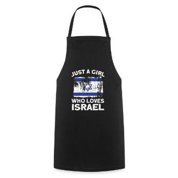 Israël - Tablier de cuisine - noir - Devant - AI Model Male 185 dark (185cm)