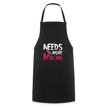 Macaw Parrot Lover Nature Zoo Animal Pet - Cooking Apron - black - Front - AI Model Male 185 dark (185cm)