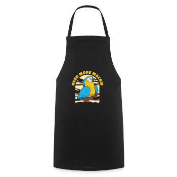 Macaw Parrot Lover Nature Zoo Animal Pet - Cooking Apron - black - Front - AI Model Male 185 dark (185cm)