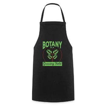 Botany Is A Growing Field Gardening Pun - Cooking Apron - black - Front - AI Model Male 185 dark (185cm)
