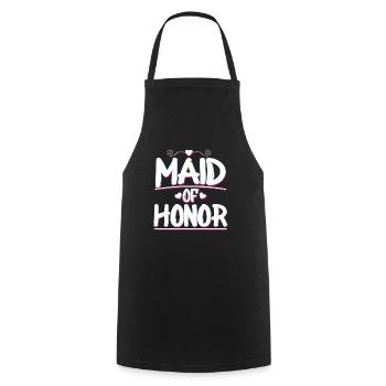 Maid Of Honor Bridesmaid Bachelorette Party - Cooking Apron - black - Front - AI Model Male 185 dark (185cm)