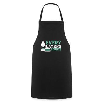 Every Layers Counts 3D Printing Nozzle 3D Printer - Cooking Apron - black - Front - AI Model Male 185 dark (185cm)
