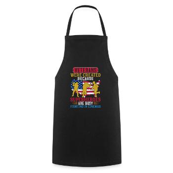 American Veterans America USA Fight - Cooking Apron - black - Front - AI Model Male 185 dark (185cm)