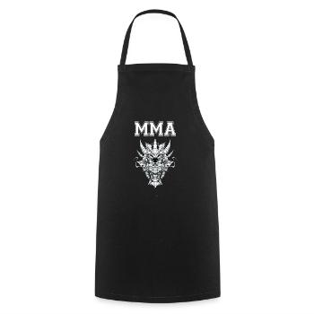 MMA Drachenkopf - Kochschürze - Schwarz - Vorne - AI Model Male 185 dark (185cm)