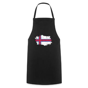 Faroe Islands Flag Grunge Faroe Islands Flag - Cooking Apron - black - Front - AI Model Male 185 dark (185cm)