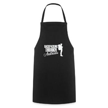 Backpacking through Australia Adventure - Cooking Apron - black - Front - AI Model Male 185 dark (185cm)