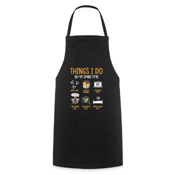 Imker Geschenk Imkerei Bienen - Kochschürze - Schwarz - Vorne - AI Model Male 185 dark (185cm)