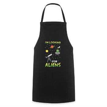 Astronomie Teleskop Astronom Geschenk - Kochschürze - Schwarz - Vorne - AI Model Male 185 dark (185cm)