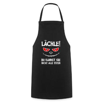 Katze Halloween Monster - Kochschürze - Schwarz - Vorne - AI Model Male 185 dark (185cm)