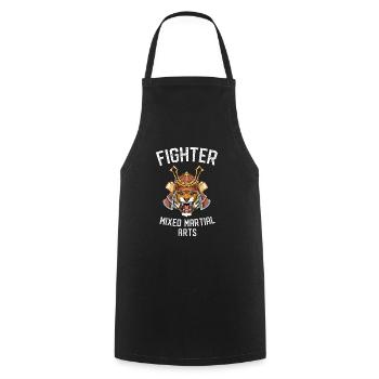 MMA Kämpfer Tiger Samurai Mixed Martial Arts - Kochschürze - Schwarz - Vorne - AI Model Male 185 dark (185cm)