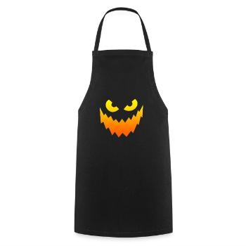 Creepy Mask Halloween Party - Cooking Apron - black - Front - AI Model Male 185 dark (185cm)