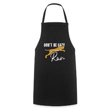 Don't Be Lazy Run Wildlife Zookeeper Cheetah - Cooking Apron - black - Front - AI Model Male 185 dark (185cm)