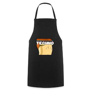 Retro TECHNO Sexy Awesome Techno Lover T-Shirt - Kochschürze - Schwarz - Vorne - AI Model Male 185 dark (185cm)