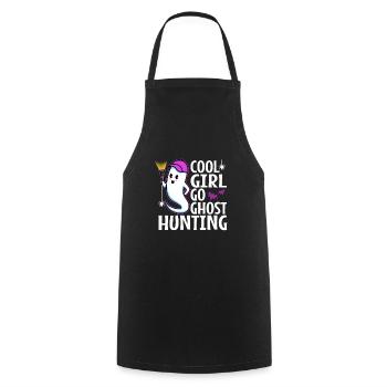 Cool girls go ghost hunting - Kochschürze - Schwarz - Vorne - AI Model Male 185 dark (185cm)