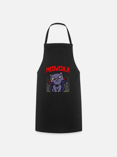 Dracula Halloween Katze - Kochschürze - Schwarz