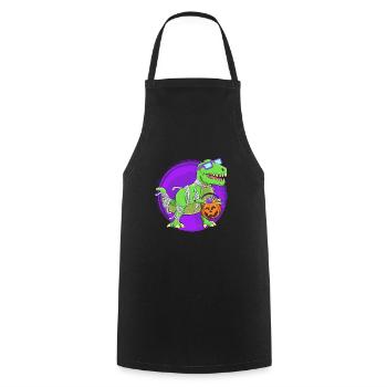 Dinosaur Halloween Mummy - Cooking Apron - black - Front - AI Model Male 185 dark (185cm)