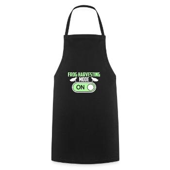 Frog Harvesting Mode On Frogs Catch Frog Hunters - Cooking Apron - black - Front - AI Model Male 185 dark (185cm)