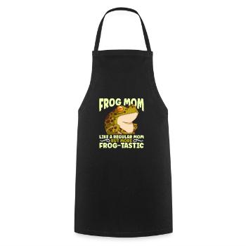 Maman grenouille comme une maman ordinaire mais plus frog-tastic - Tablier de cuisine - noir - Devant - AI Model Male 185 dark (185cm)