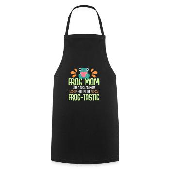 Frog Mom Like A Regular Mom But More Frog-Tastic - Cooking Apron - black - Front - AI Model Male 185 dark (185cm)