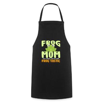 Maman grenouille comme une maman ordinaire mais plus frog-tastic - Tablier de cuisine - noir - Devant - AI Model Male 185 dark (185cm)