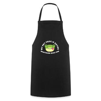 Ma grenouille est ce qui le dérange - Tablier de cuisine - noir - Devant - AI Model Male 185 dark (185cm)