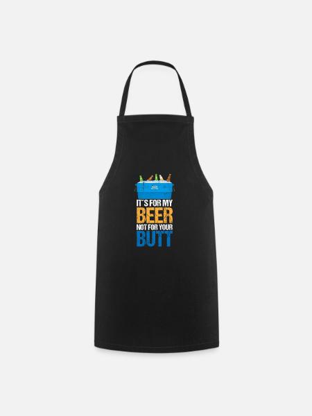 Bier Camping Spruch - Kochschürze - Schwarz